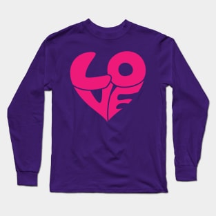 Groovy Pink Love Long Sleeve T-Shirt